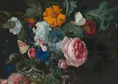 Historische bloemen-boekenlegger